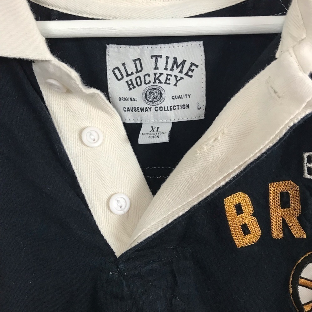 Old Time Hockey Causeway Collection Boston Bruins rugby shirt men’s XL - Picture 4 of 9